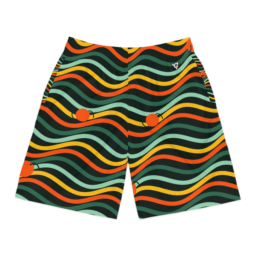 Tennis Jungle Juice Wave Rider Men's Athletic Shorts with Pockets