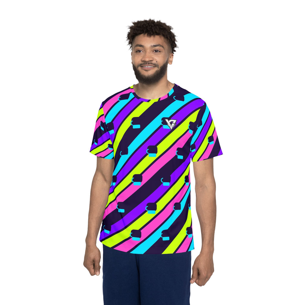 Combat Sports Violet Volt Stripe Surge Men's Sports Jersey