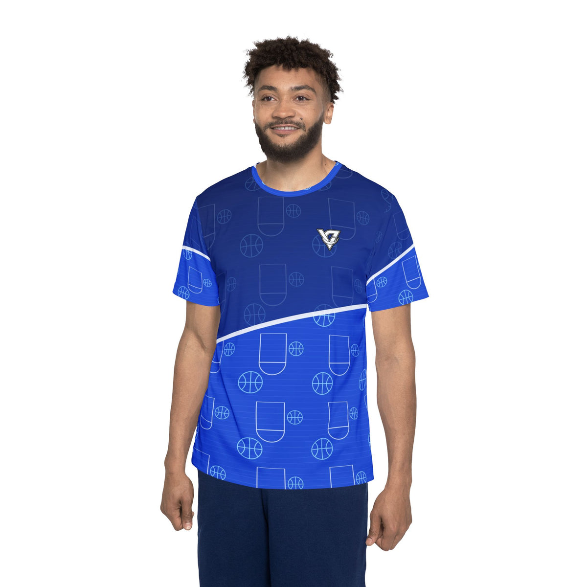 Basketball Royal Ice Court Seam Men's Sports Jersey