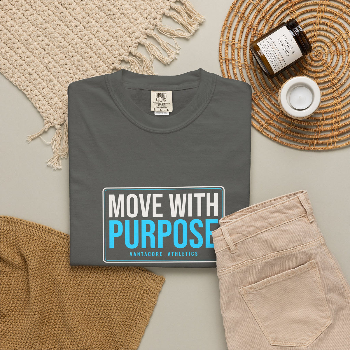 Move With Purpose | Women's Garment-Dyed Graphic Tee