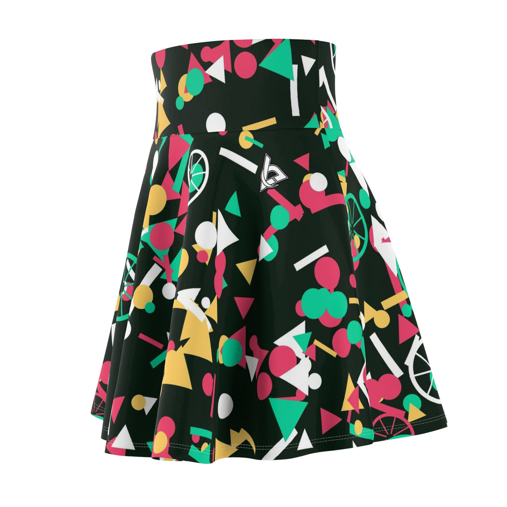 Cycling Watermelon Confetti Pop Women's Athletic Skater Skirt
