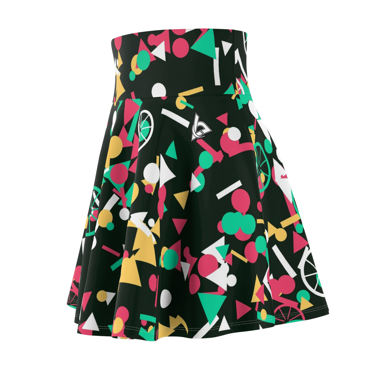 Cycling Watermelon Confetti Pop Women's Athletic Skater Skirt