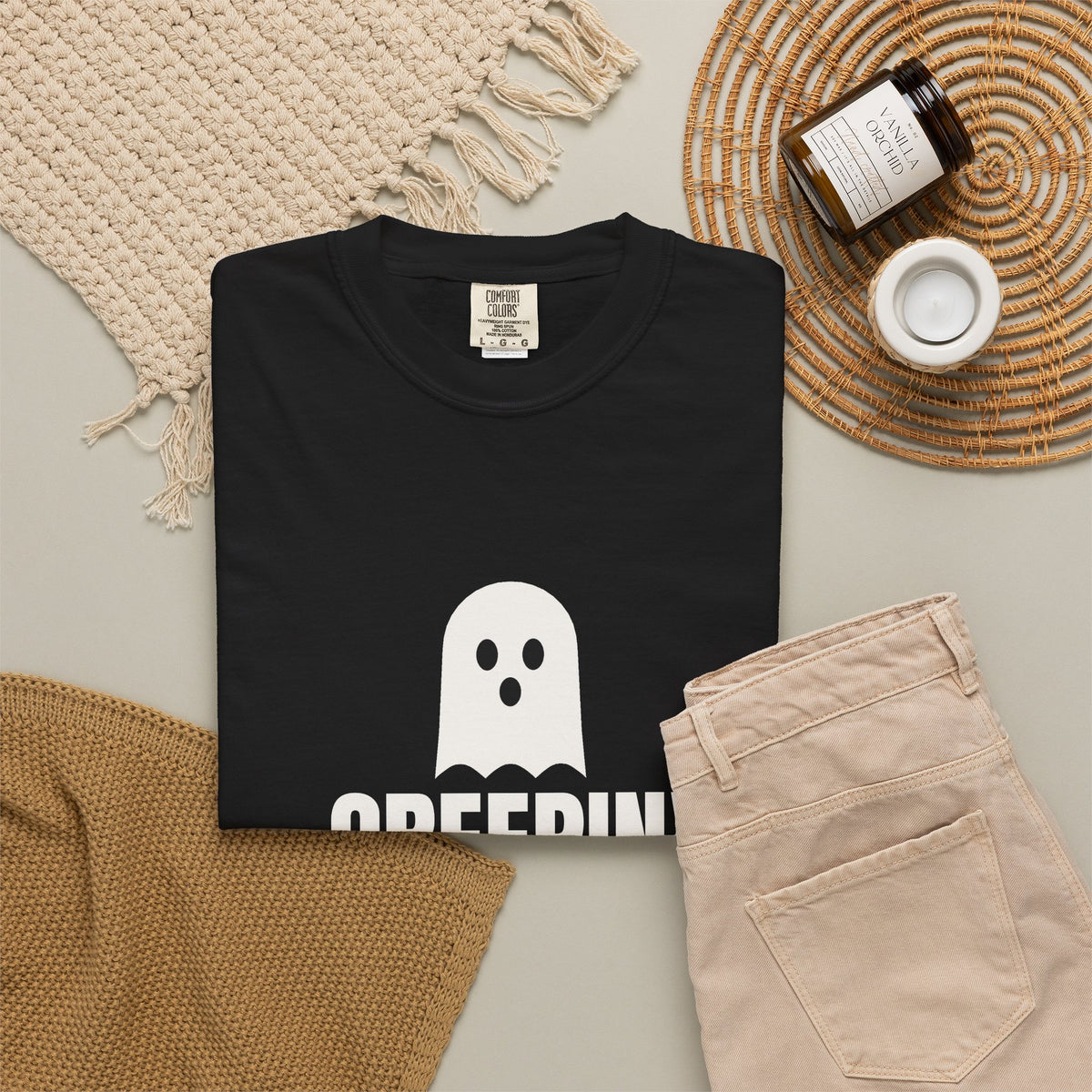 Creepin' It Real | Women's Halloween Garment-Dyed Graphic Tee