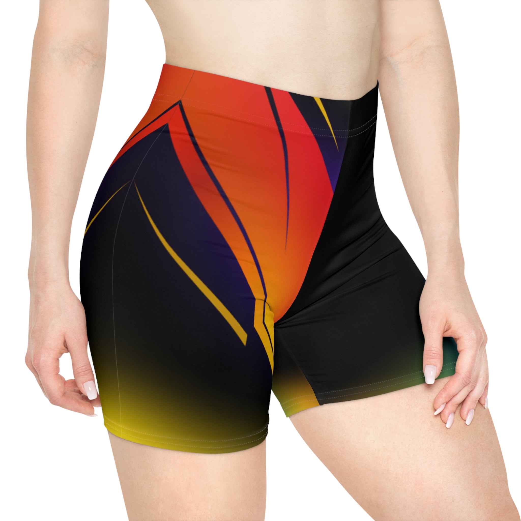 Gradient Lightning Biker Shorts | Women's Athletic Shorts