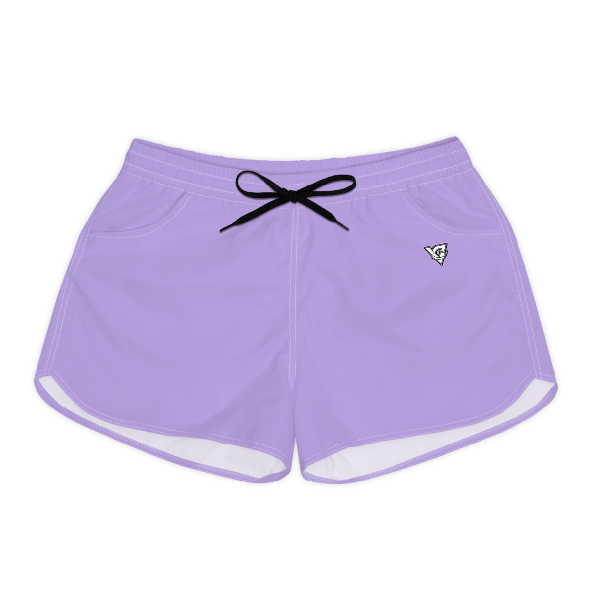 Vantacore Solid Lavender Women's Athletic Shorts with Pockets