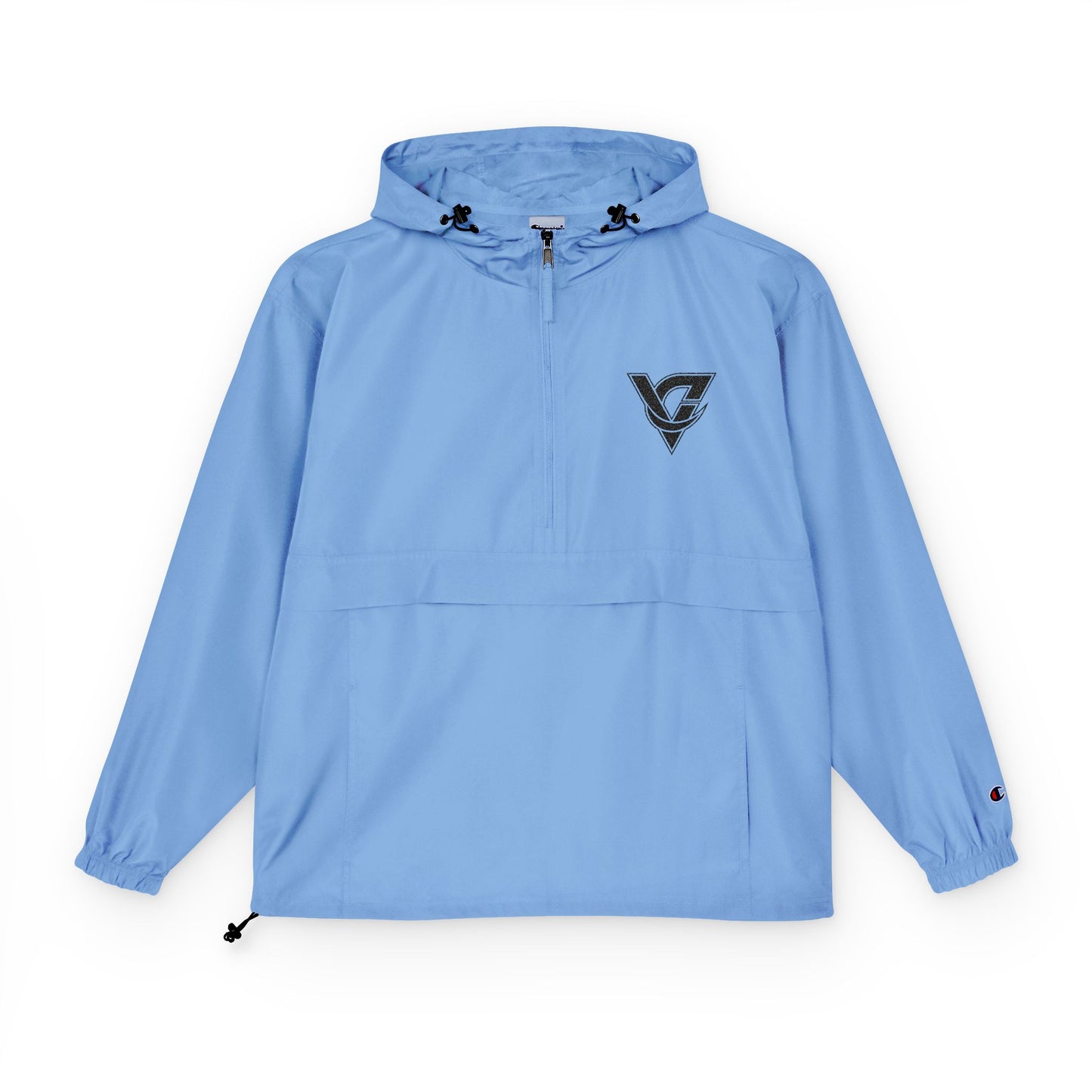 Packable Anorak Jacket — Lightweight Orange Windbreaker with Subtle Chest Logo