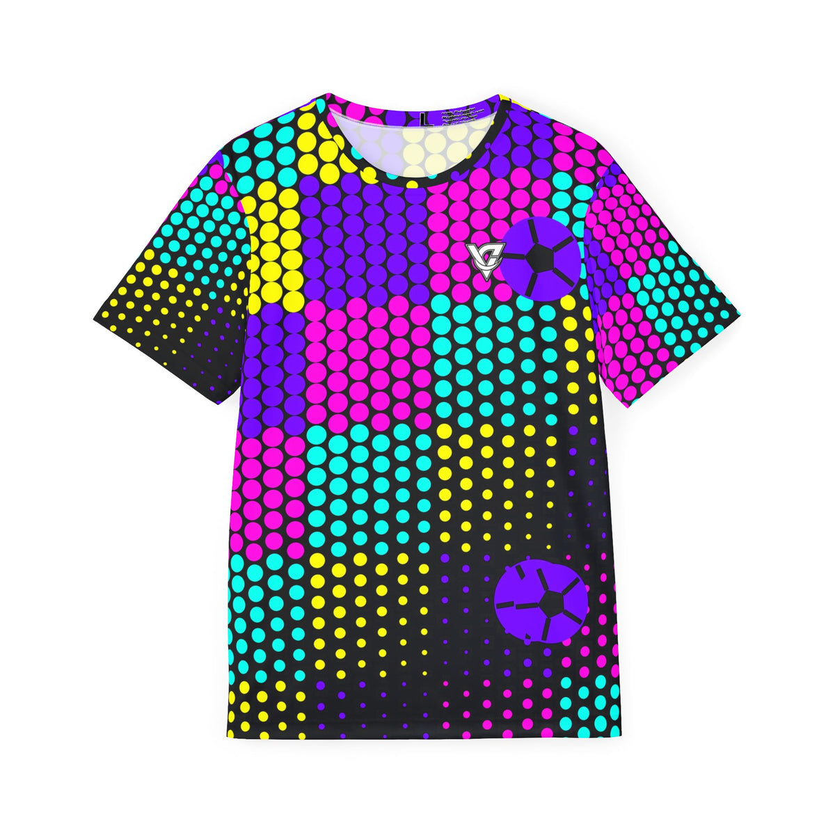 Soccer Midnight Neon Halftone Pulse Men's Sports Jersey
