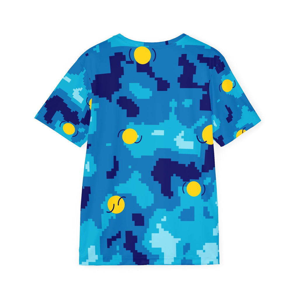 Tennis Cobalt Spark Pixel Camo Men's Sports Jersey