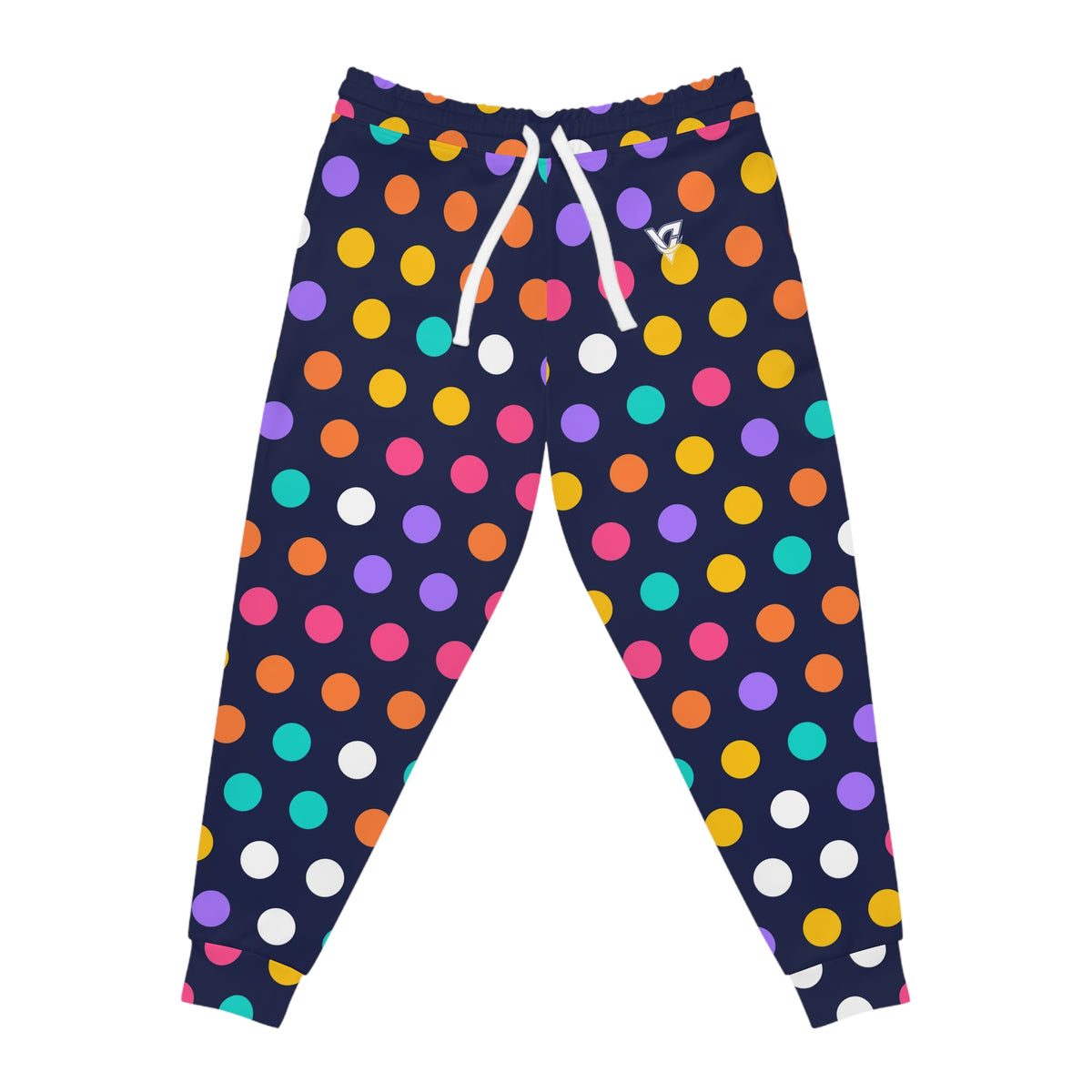 Women's Polka Pop Joggers – Colorful All-Over Print Athletic Jogger Pants