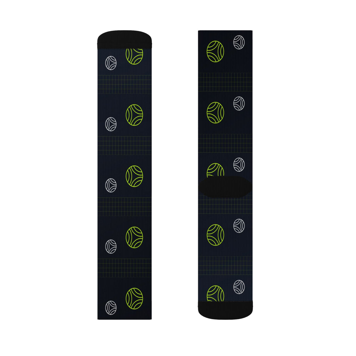 Volleyball Volt Night Spike Panel Athletic Crew Socks