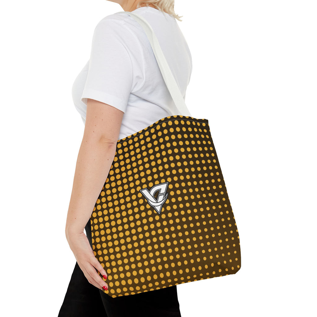 Harvest Gold Halftone Tote Bag — All-Over Print Gym & Everyday Tote
