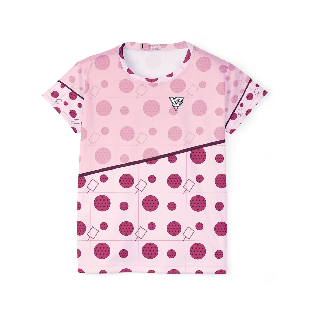 Pickleball Blush Rose Dink Dot Women's Sports Jersey