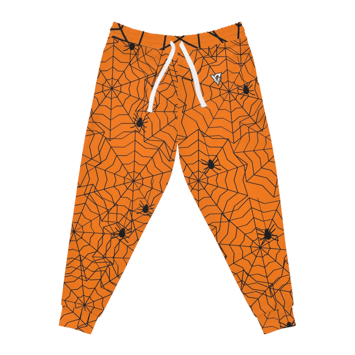 Halloween Pumpkin Orange Spiderweb Men's Joggers – All-Over Print Athletic Jogger Pants
