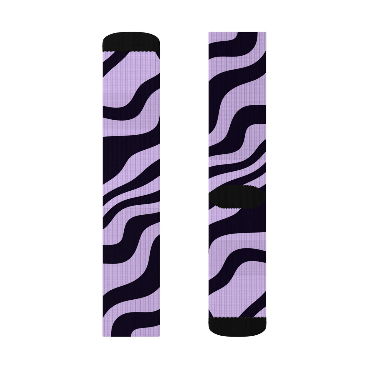 Grape Zebra Athletic Crew Socks