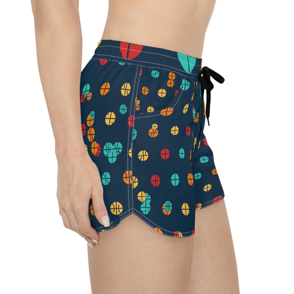 Basketball Tropic Heat Icon Storm Women's Athletic Shorts with Pockets