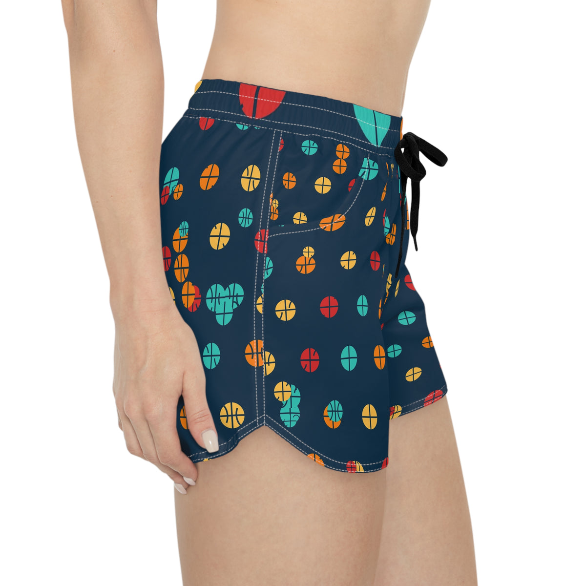 Basketball Tropic Heat Icon Storm Women's Athletic Shorts with Pockets