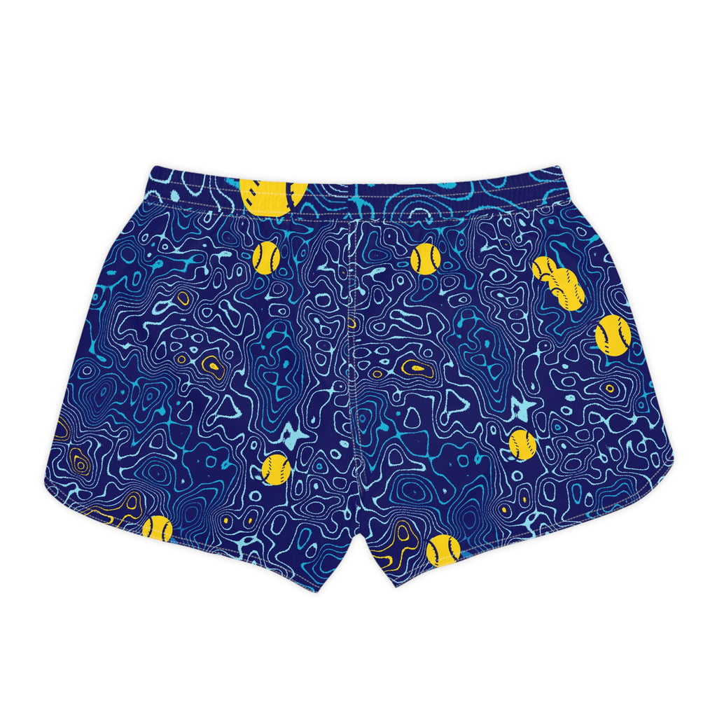 Baseball & Softball Cobalt Spark Topo Trail Women's Athletic Shorts with Pockets