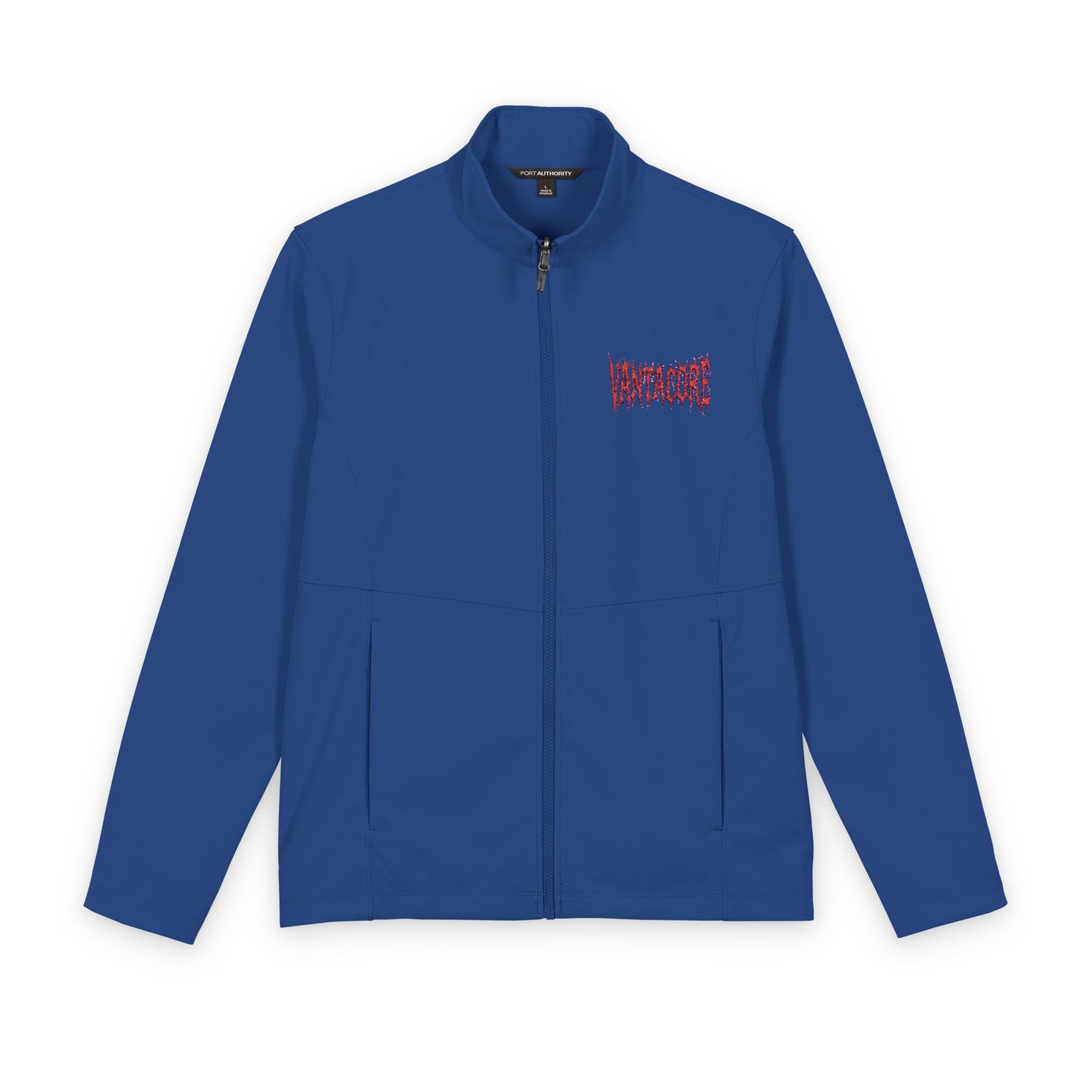 Men's Soft Shell Jacket with Red Floral 'Grateful' Chest Logo