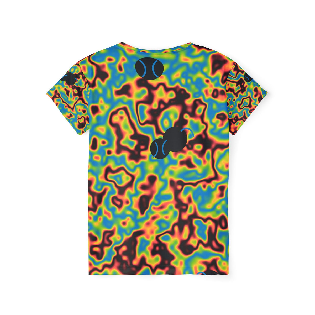 Tennis Rainbow Rally Marble Flow Women's Sports Jersey