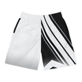 Men's Arctic White & Black Running Jogger Shorts with Pockets — Athletic Performance