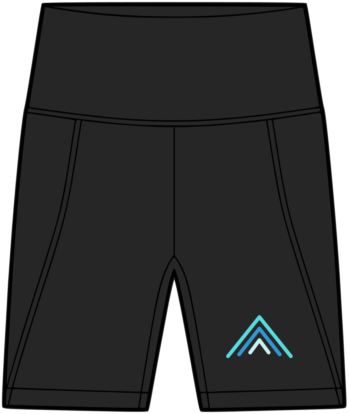 Aqua Vertex | Women's Biker Shorts with Pockets