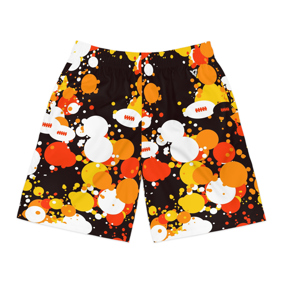 Football Solar Flare Splash Zone Men's Athletic Shorts with Pockets