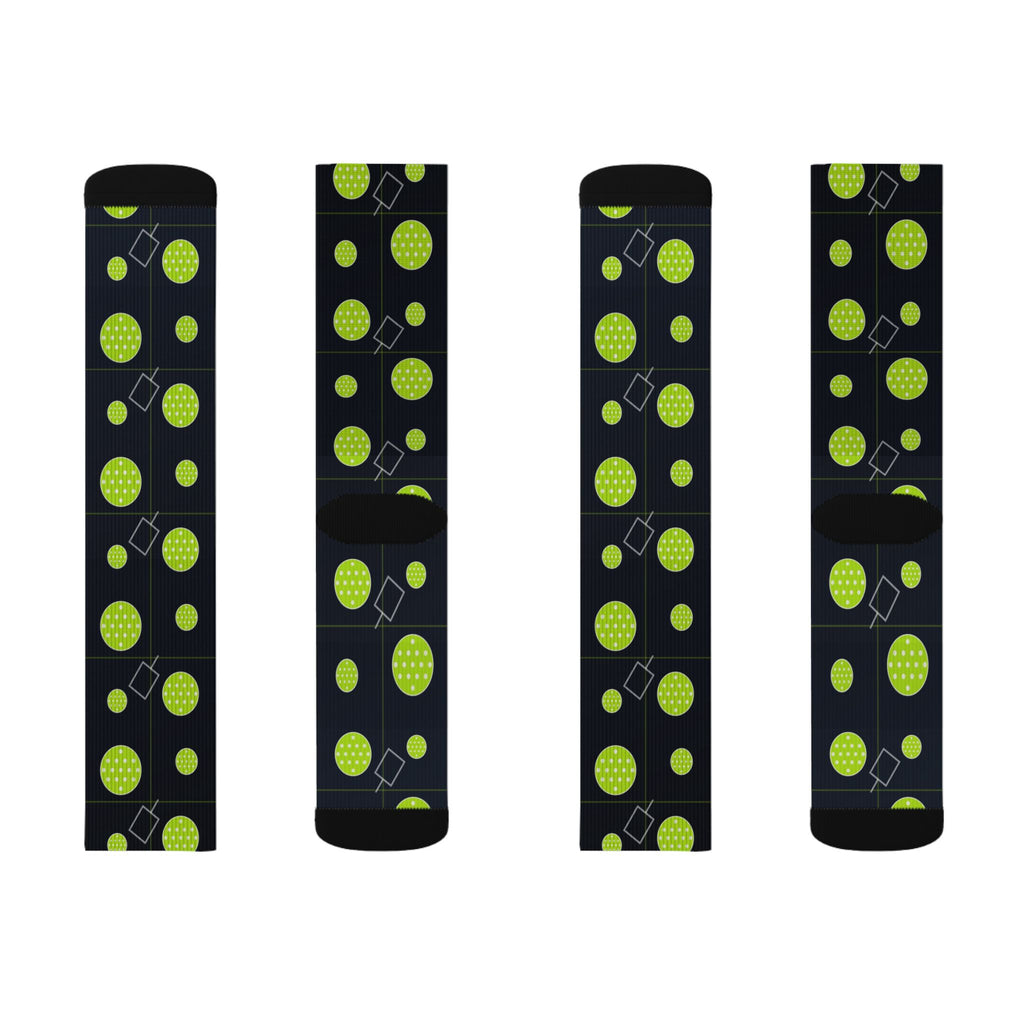 Pickleball Volt Night Dink Dot Athletic Crew Socks