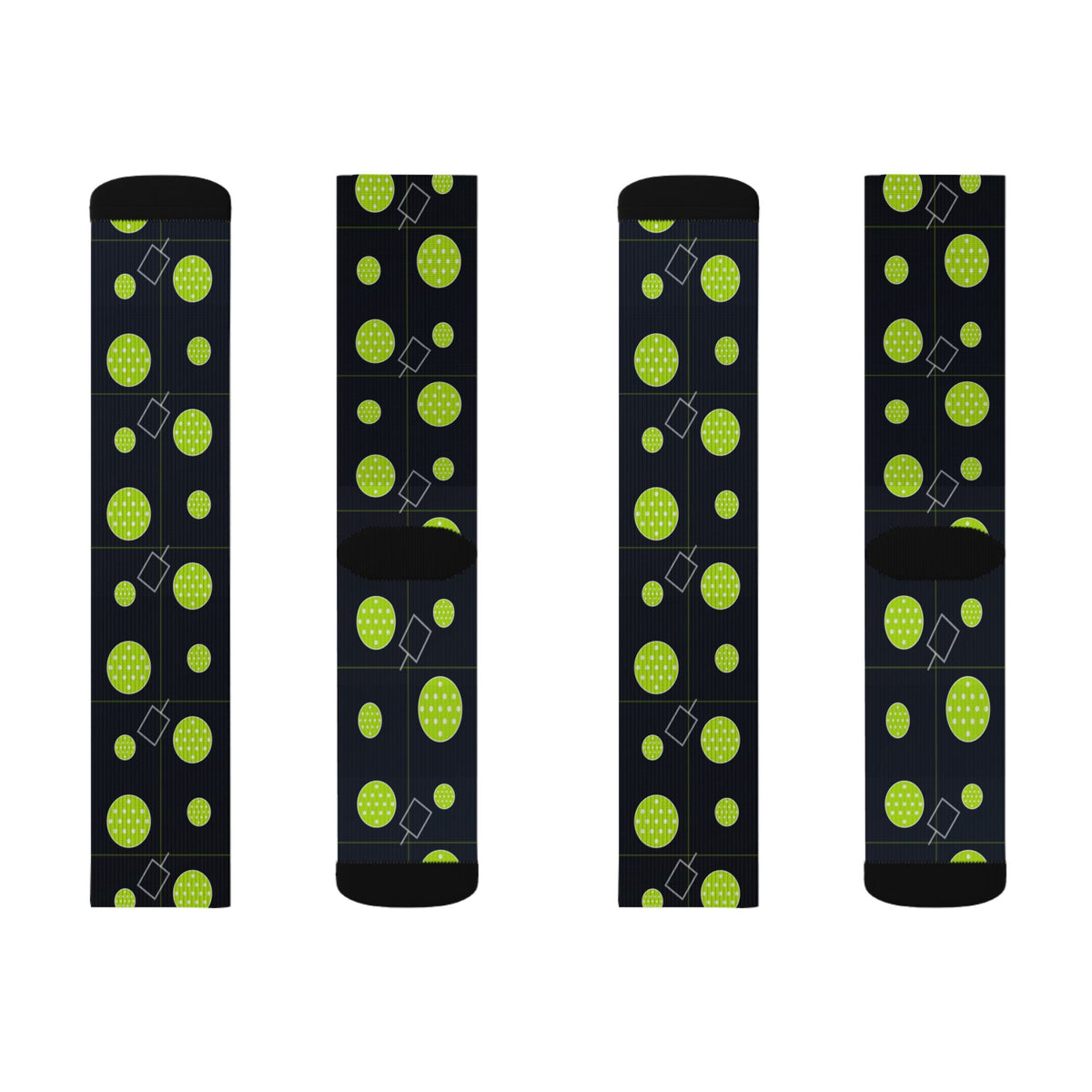 Pickleball Volt Night Dink Dot Athletic Crew Socks
