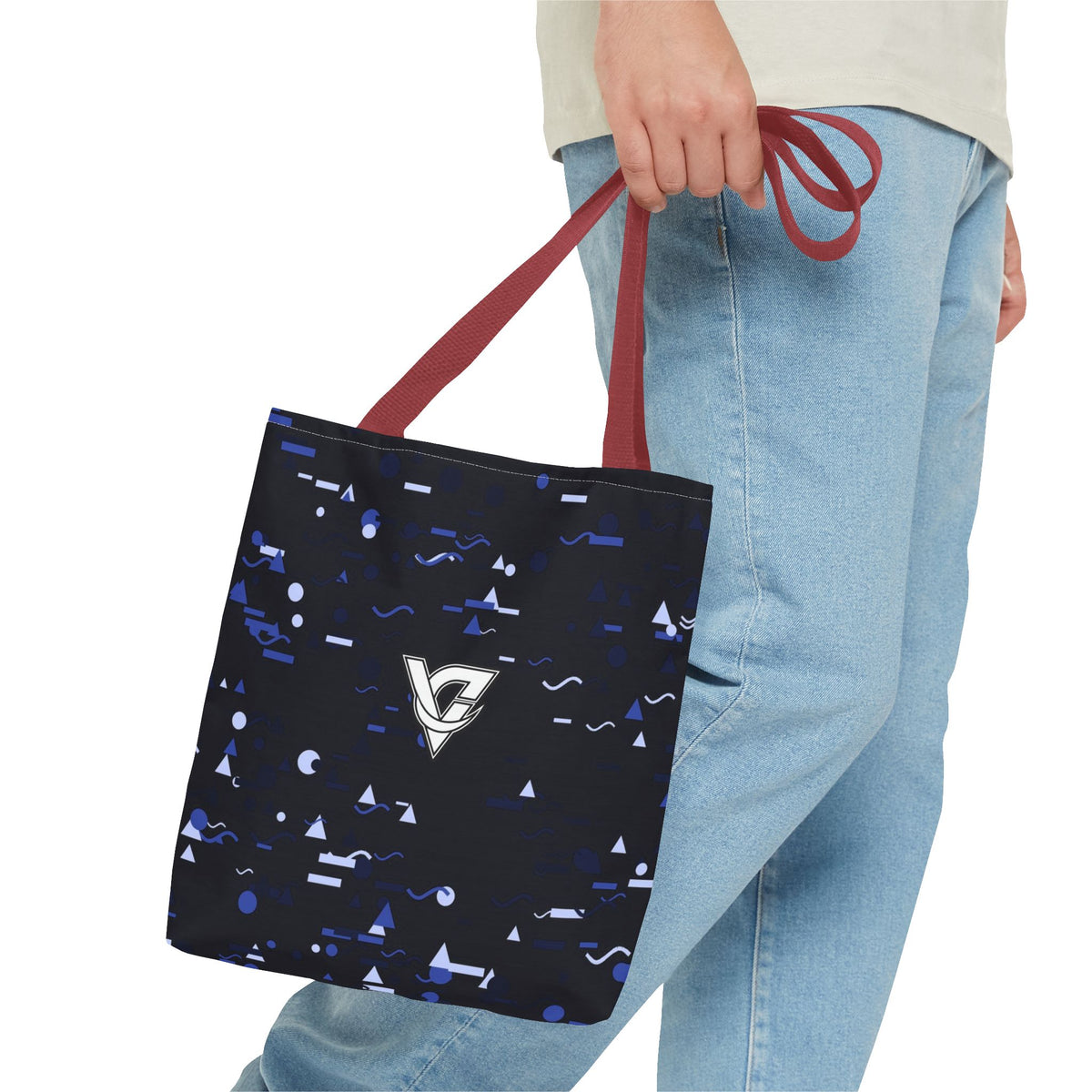 Midnight Confetti Tote Bag — All-Over Print Gym & Everyday Tote