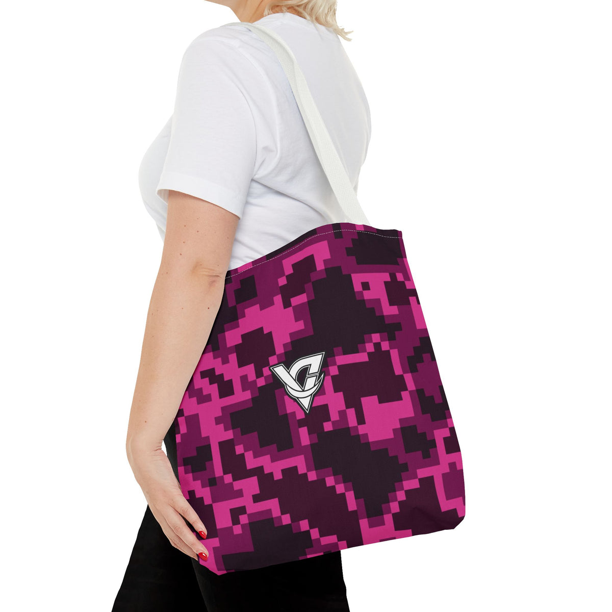 Berry Digital Camo Tote Bag — All-Over Print Gym & Everyday Tote