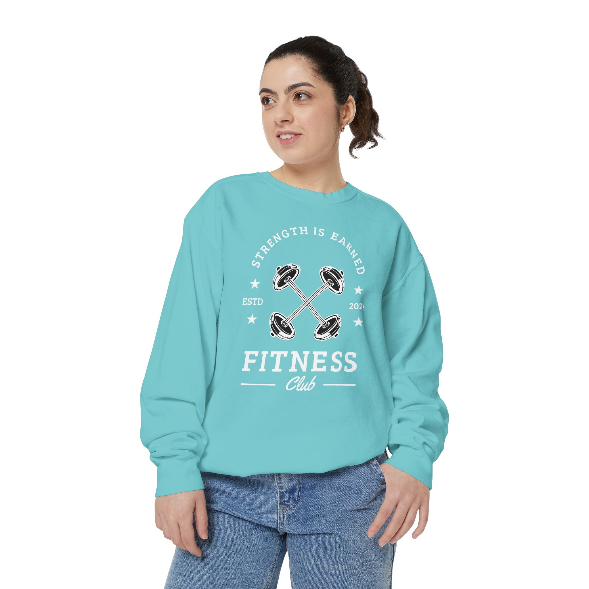 Fitness Club Sweatshirt | "Strength Is Earned" Crewneck