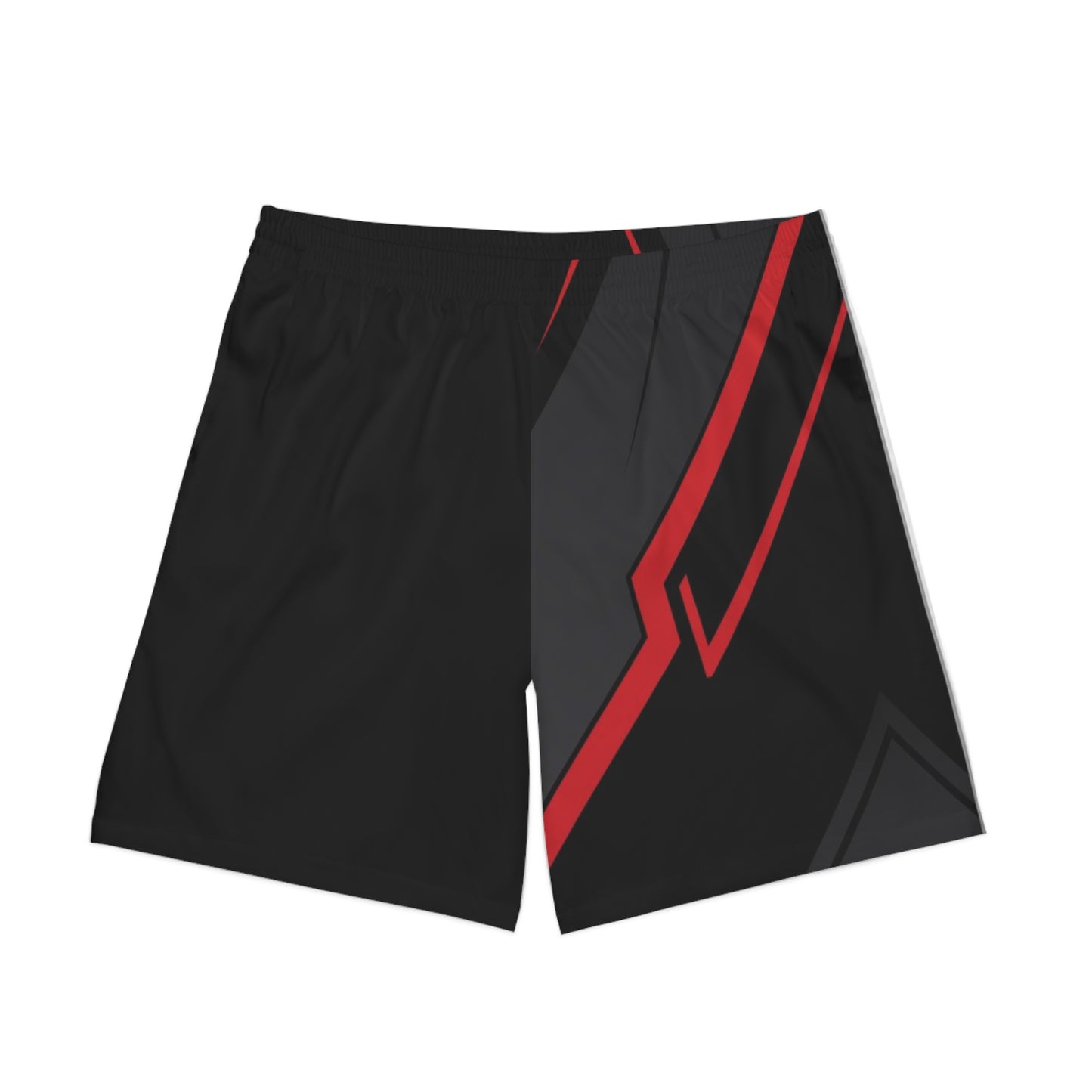 Men's Red Black Athletic Lightweight Sports & Lounge Wear Shorts — No Pockets