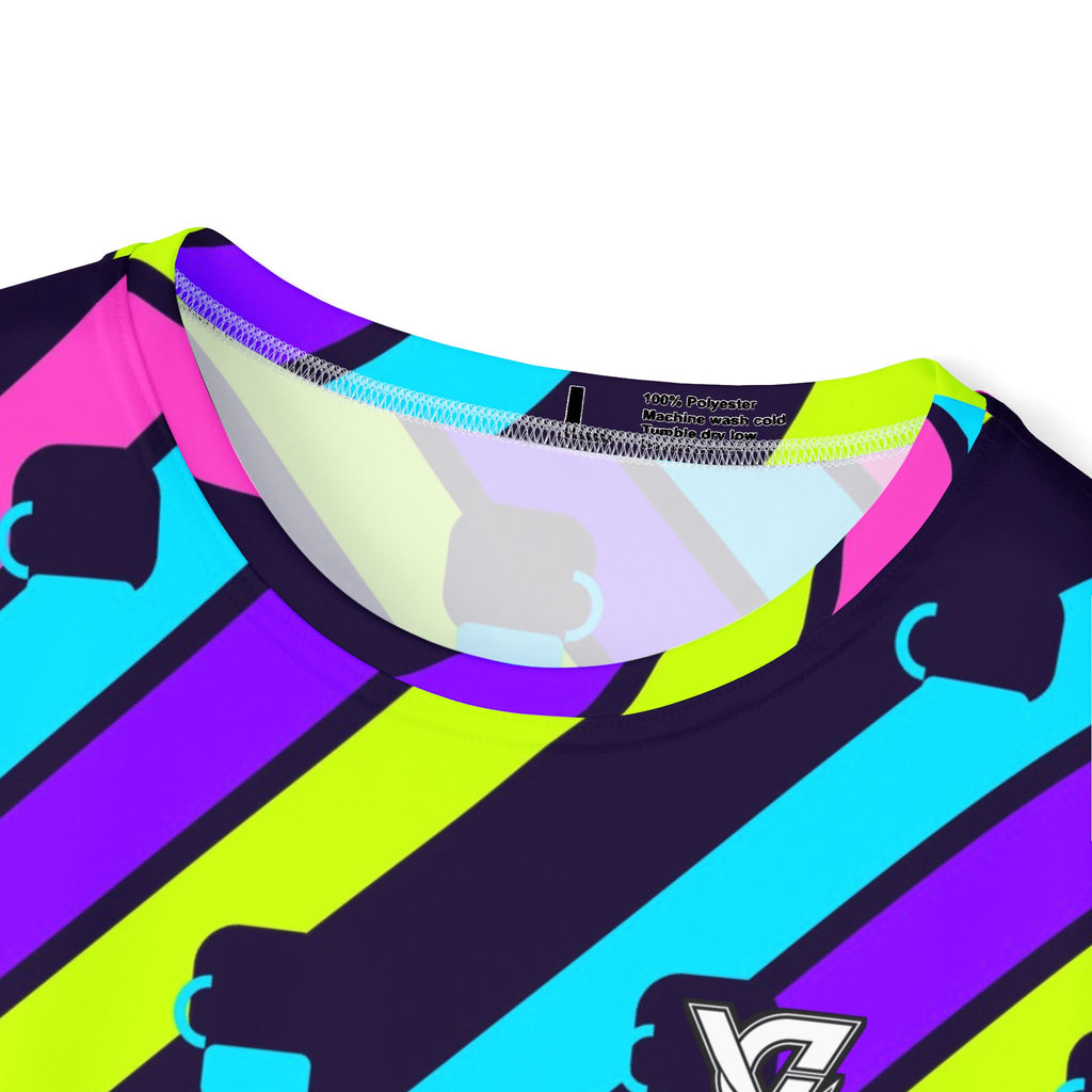 Combat Sports Violet Volt Stripe Surge Men's Sports Jersey