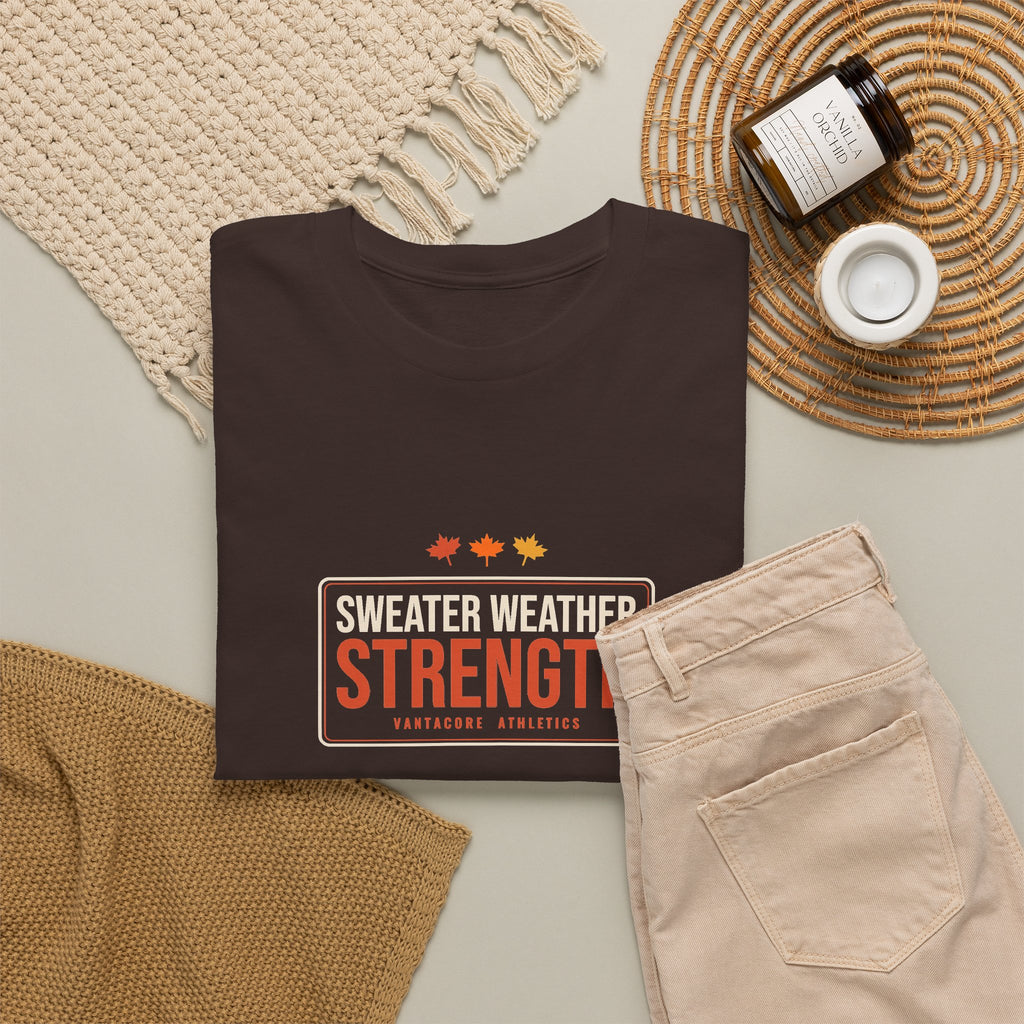 Sweater Weather Strength | Men's Graphic Gym T-Shirt