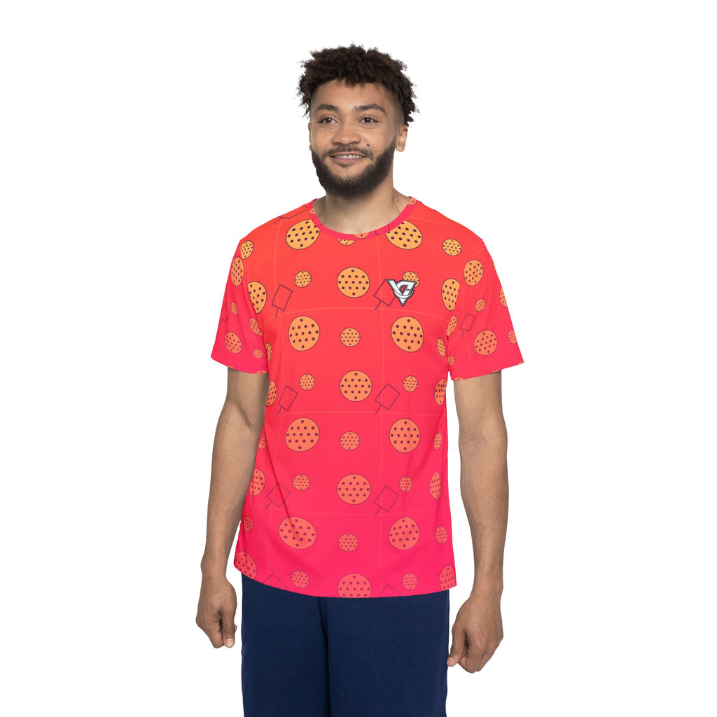 Pickleball Sunset Fade Dink Dot Men's Sports Jersey