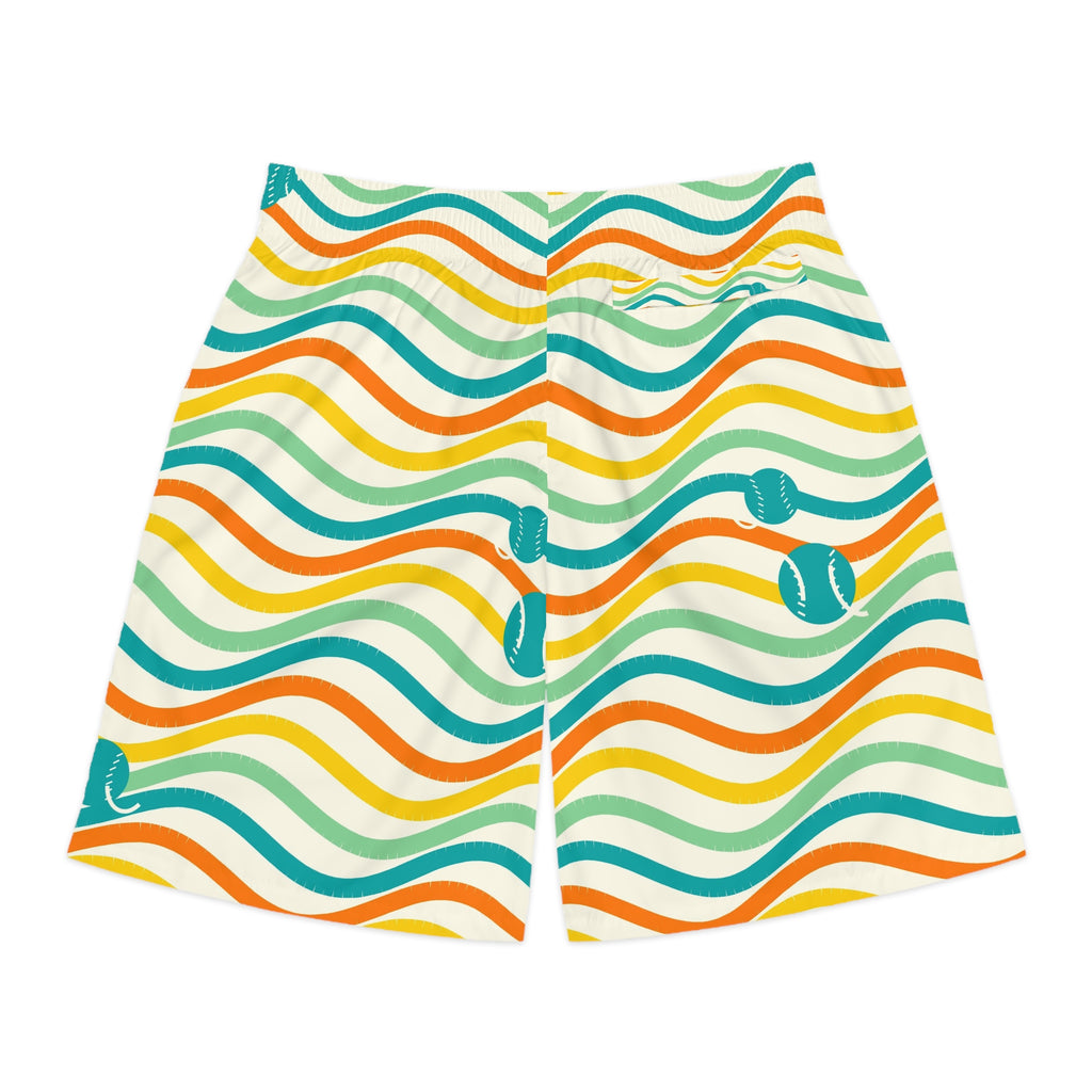 Baseball & Softball Citrus Pop Wave Rider Men's Athletic Shorts with Pockets