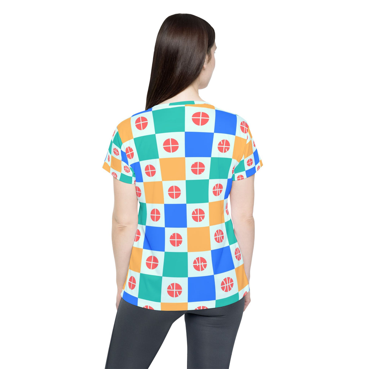 Basketball Sea Glass Checker Drive Women's Sports Jersey
