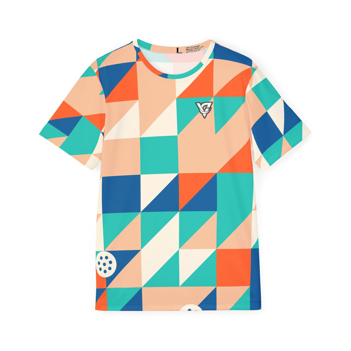 Pickleball Papaya Splash Prism Block Men's Sports Jersey