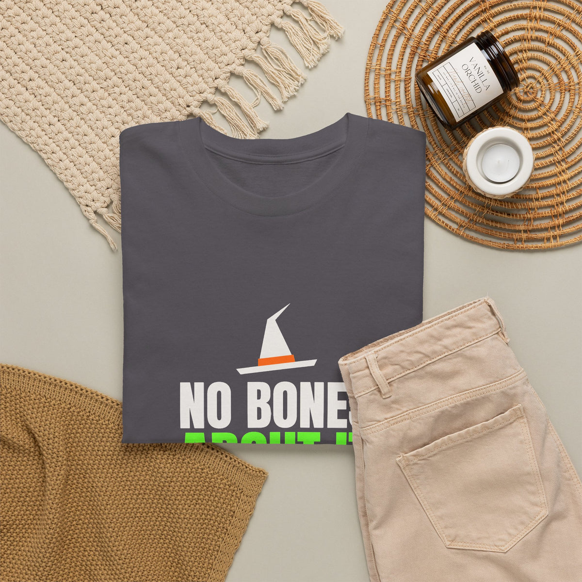 No Bones About It | Men's Halloween Graphic Gym T-Shirt