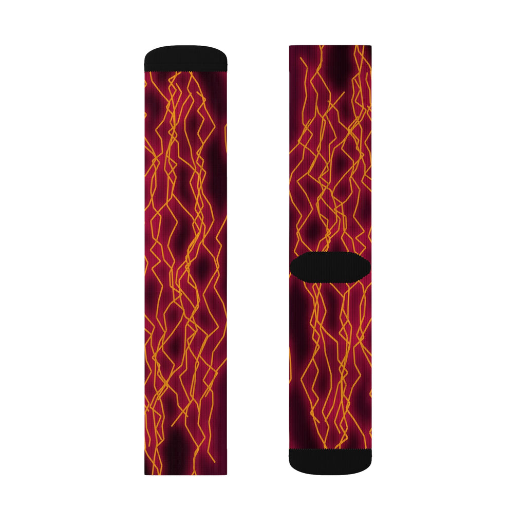 Infrared Lightning Athletic Crew Socks