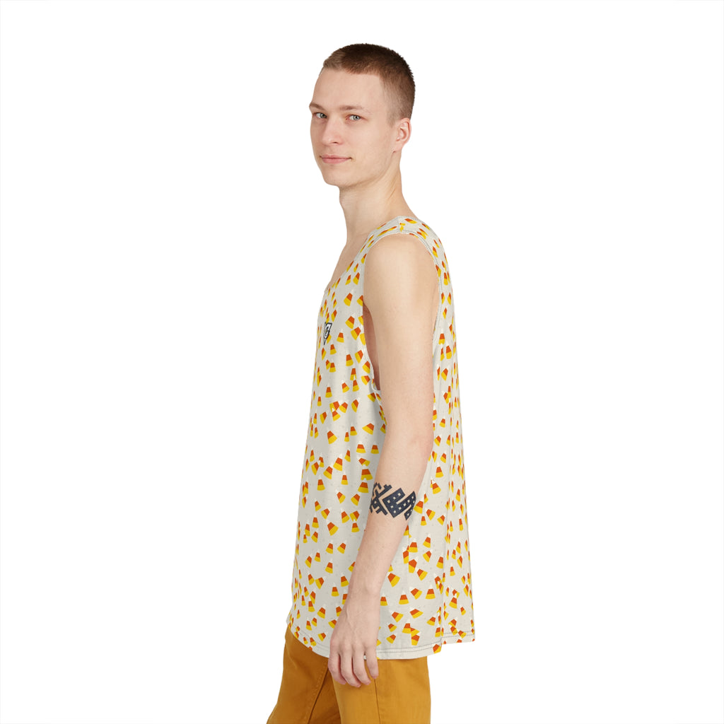 Halloween Bone White Candy Corn Toss Men's Athletic Tank