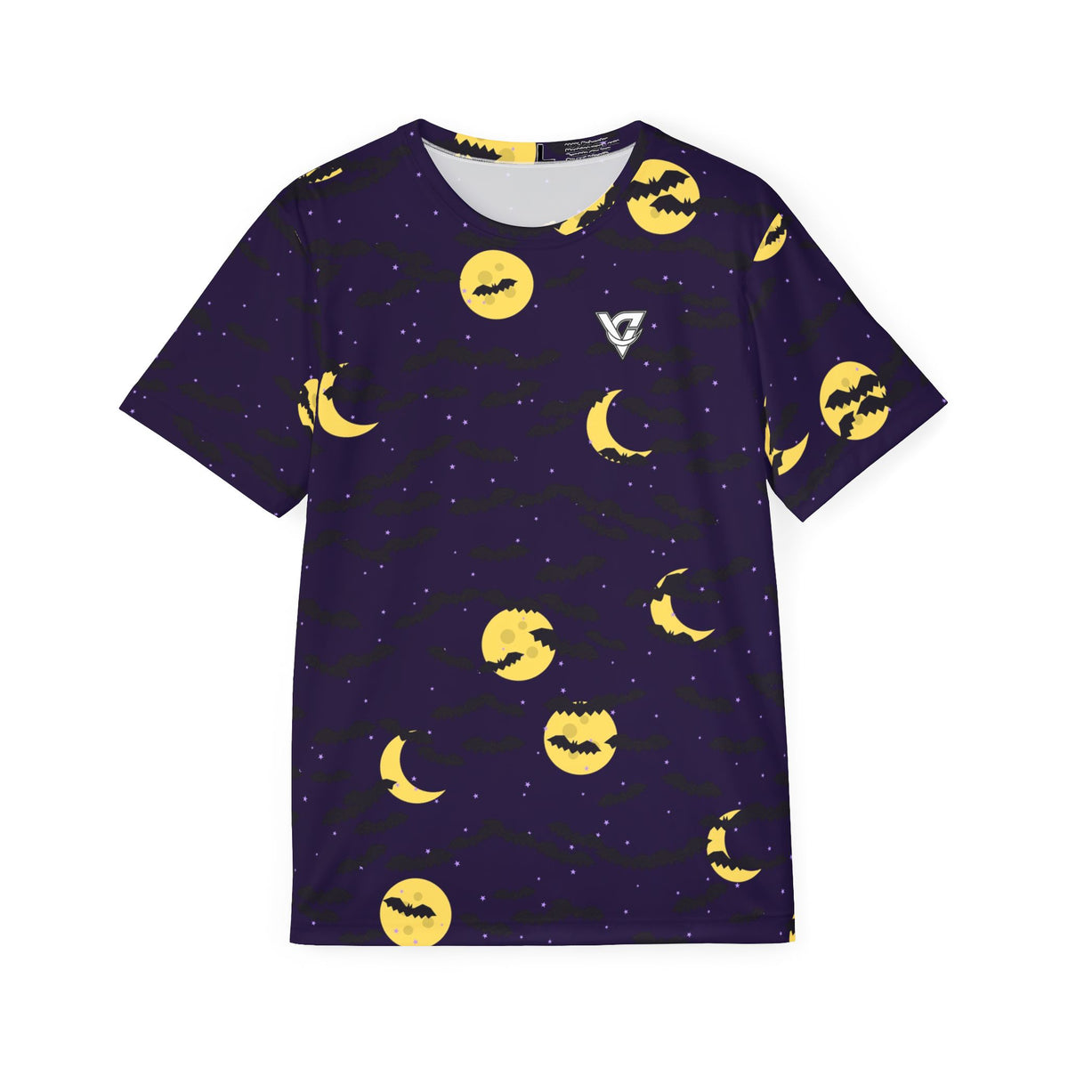Halloween Witching Purple Bat Swarm Multipurpose Athletic Shirt