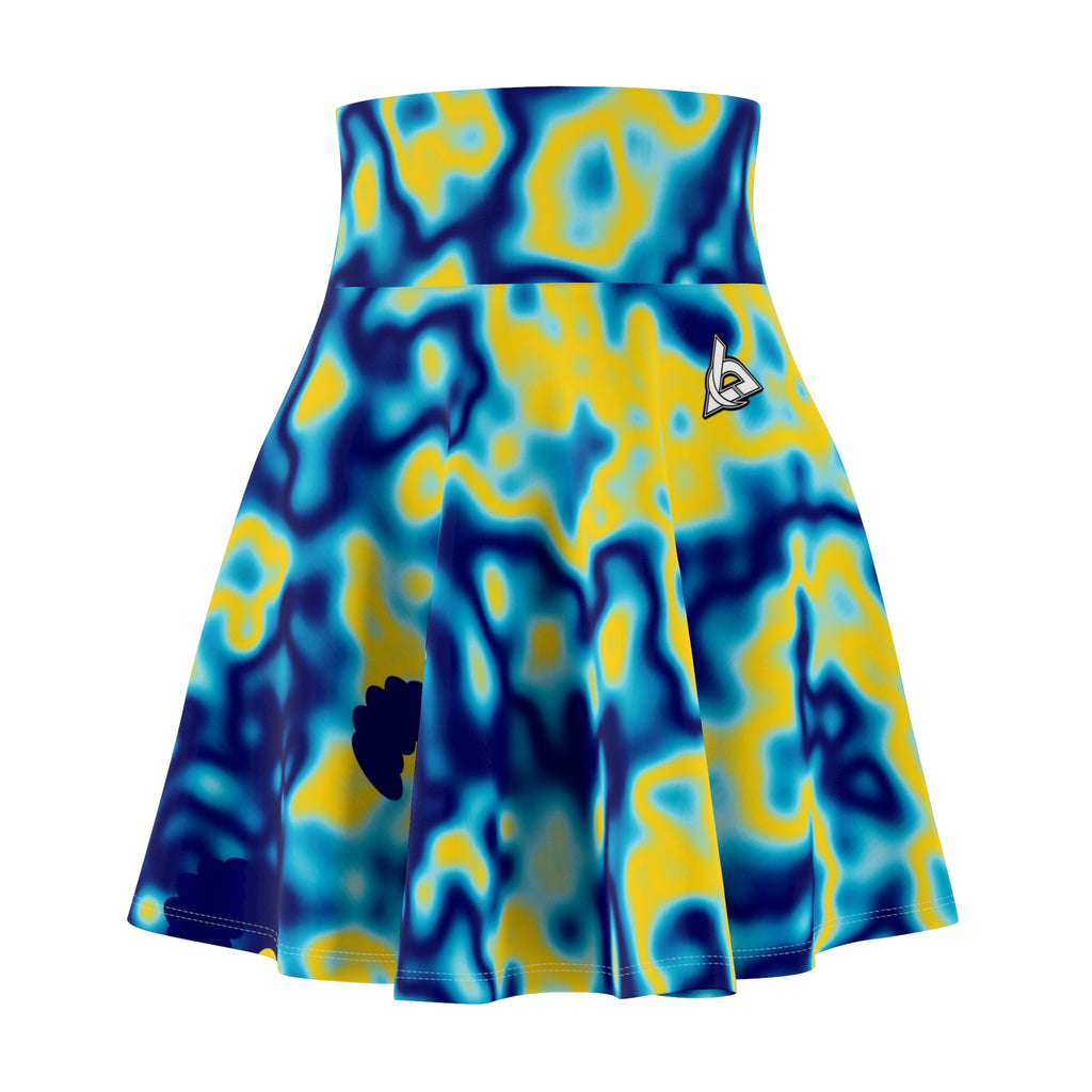 Yoga Cobalt Spark Marble Flow Women's Athletic Skater Skirt