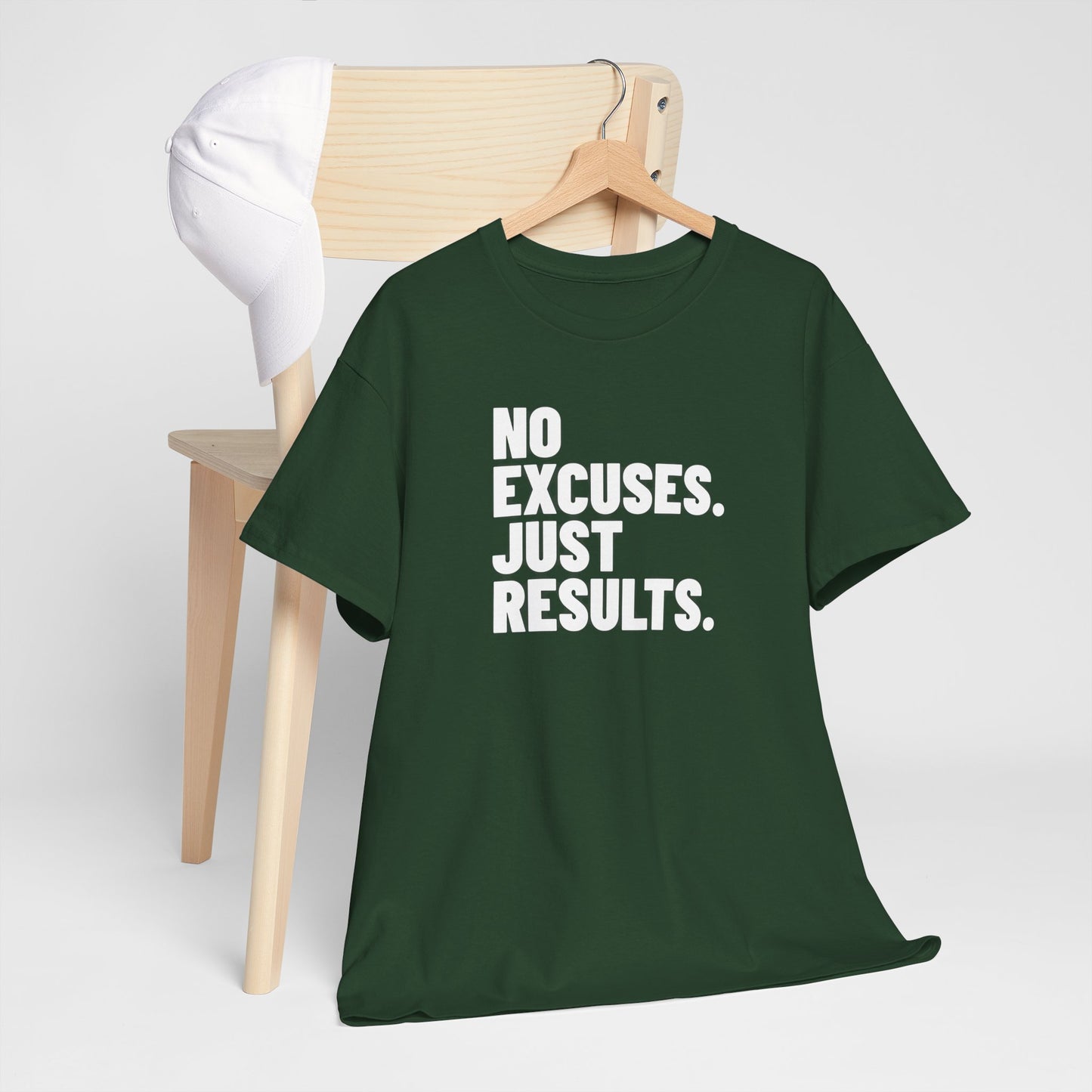 No Excuses Just Results | Motivational Fitness T-Shirt