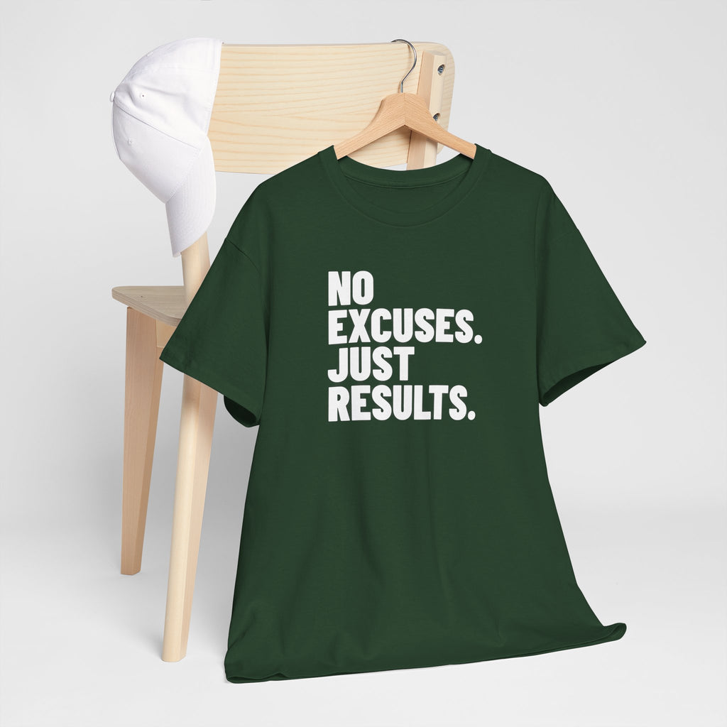 No Excuses Just Results | Motivational Fitness T-Shirt