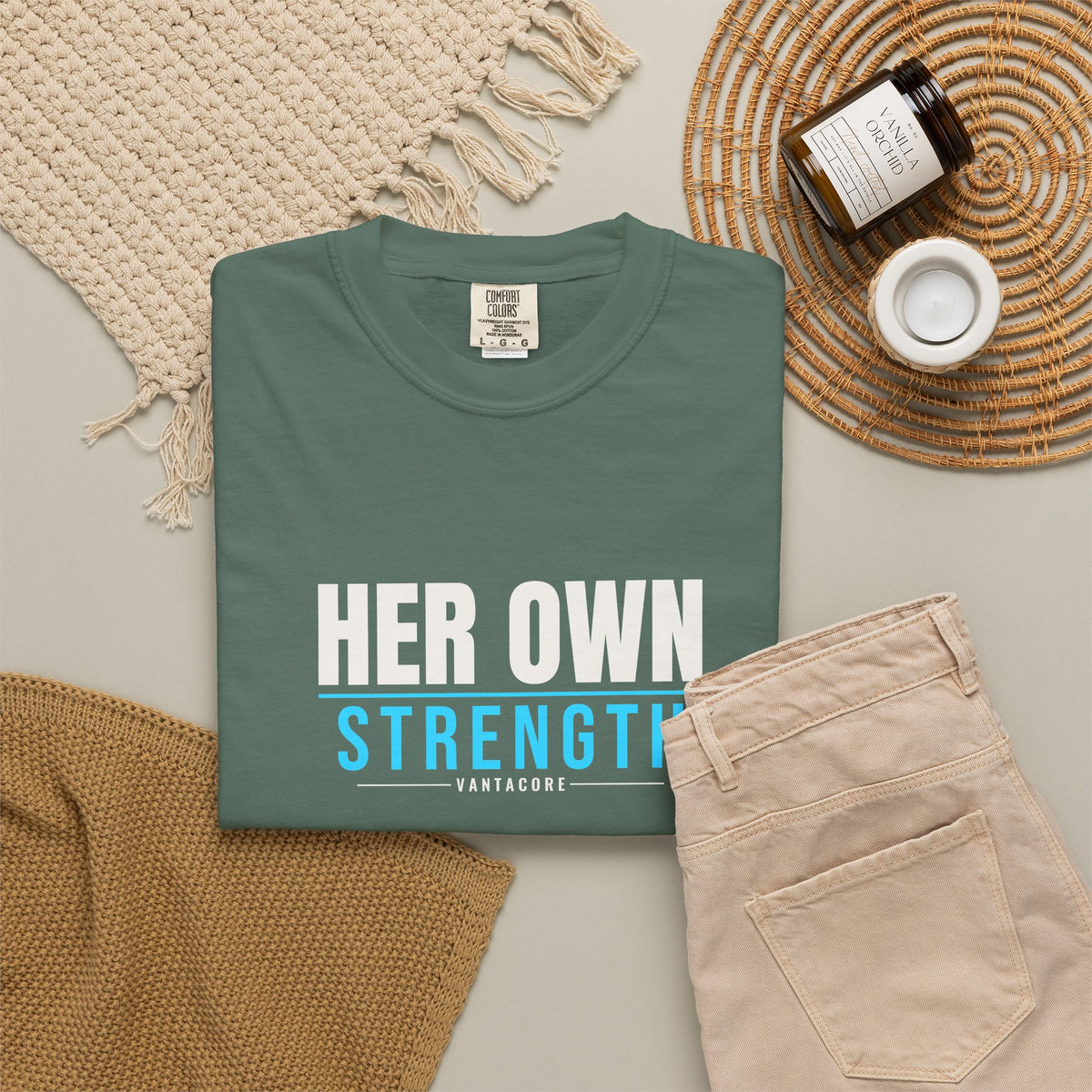 Her Own Strength | Women's Garment-Dyed Graphic Tee