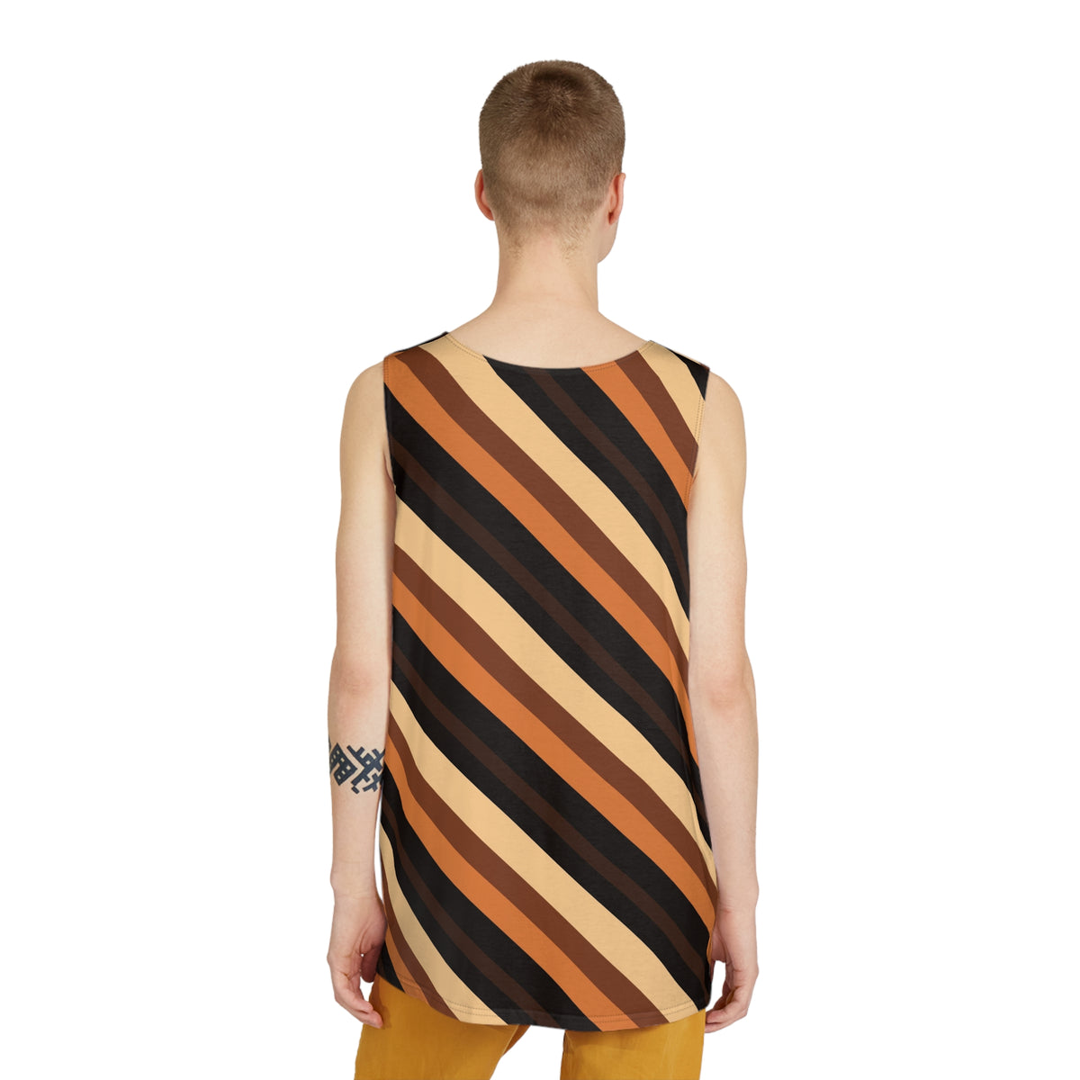 Copper Stripe Men's Athletic Tank