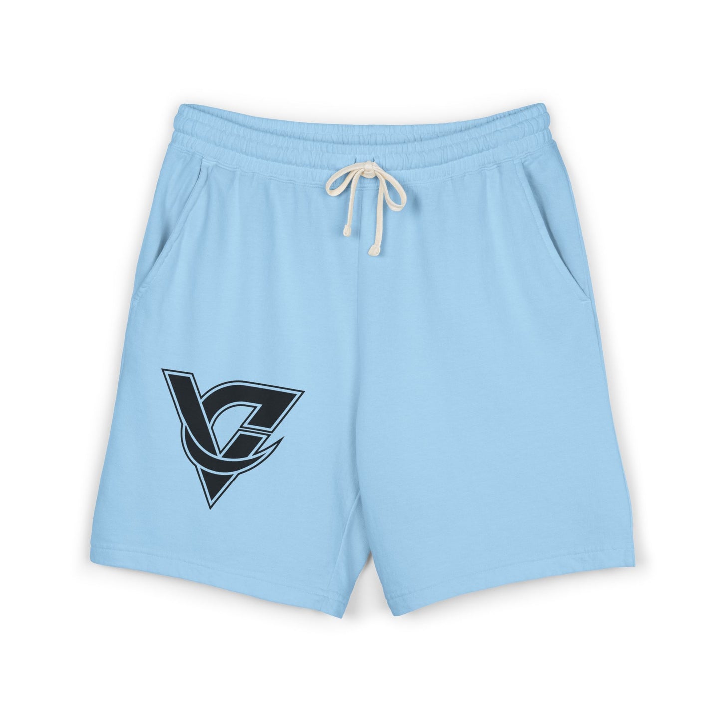 Lightweight Fleece Sweat Shorts — Retro V Logo Casual Lounge Shorts