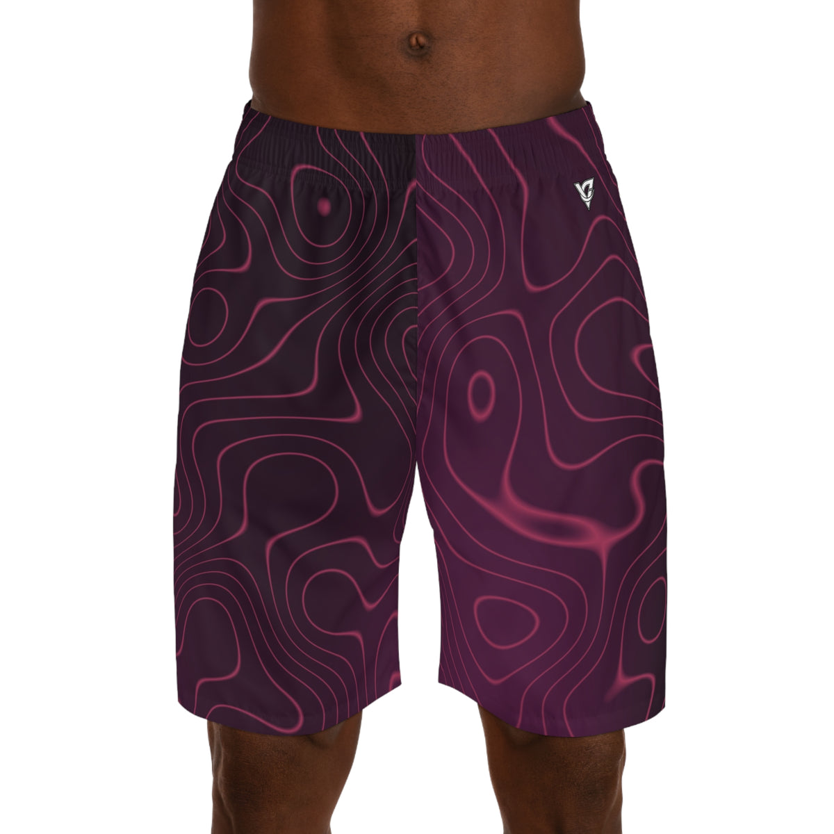 Men's Plum Spice Topo Performance Jogger Athletic Shorts with Pockets