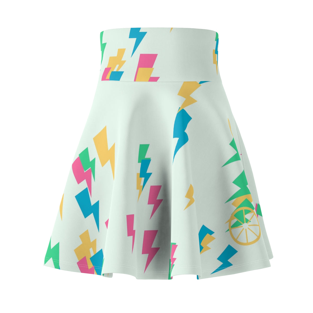 Cycling Mint Sorbet Bolt Strike Women's Athletic Skater Skirt